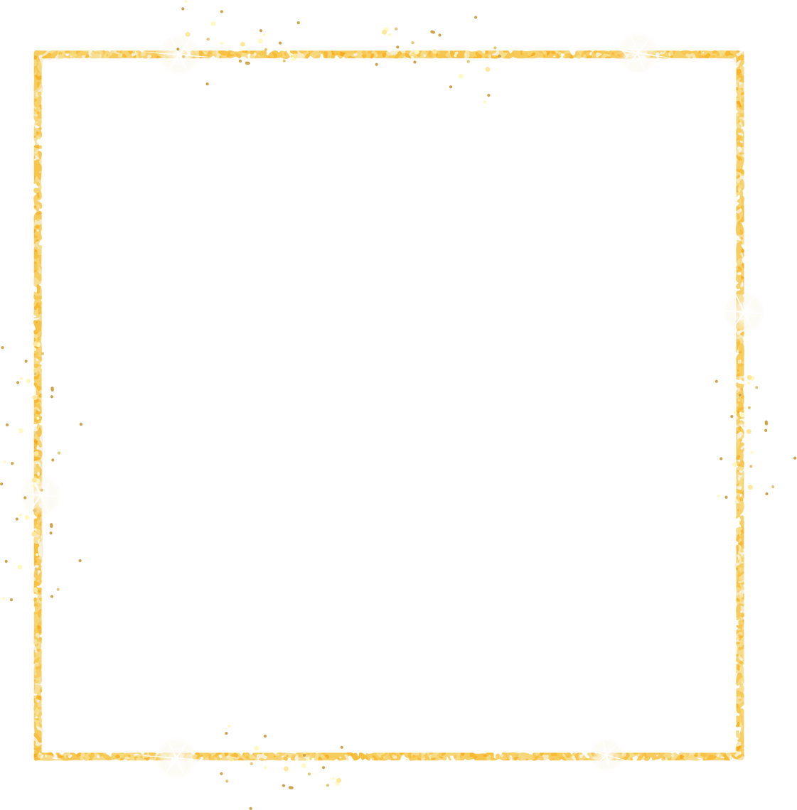 Gold Glitter Square Banner Frame